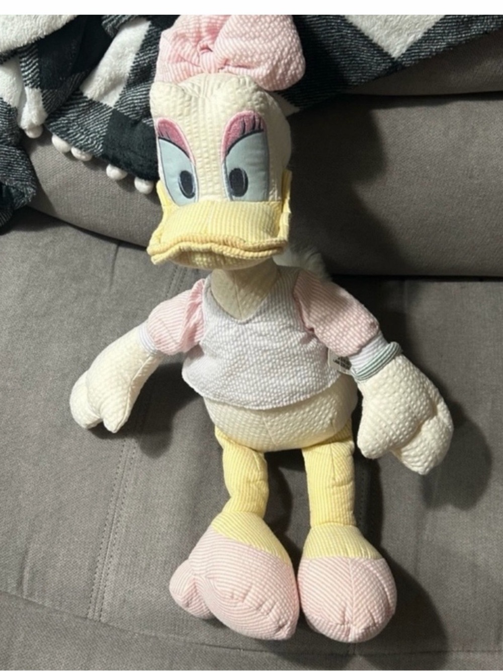 NWT Disneys Daisy Duck 19 in Seersucker Doll Stuffed Animal